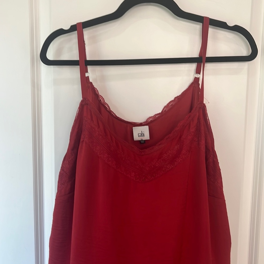 cabi camisole xl deep red no smoking home